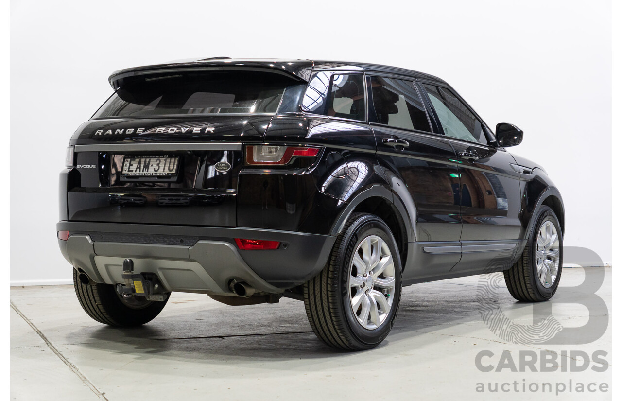03/2019 Range Rover Evoque TD4 SE (AWD) LV MY19 5d Wagon Ebony Black Turbo Diesel 2.0L
