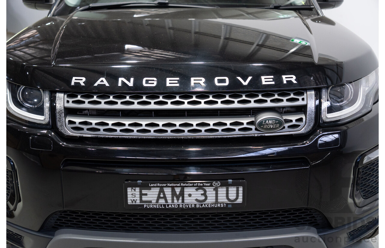 03/2019 Range Rover Evoque TD4 SE (AWD) LV MY19 5d Wagon Ebony Black Turbo Diesel 2.0L