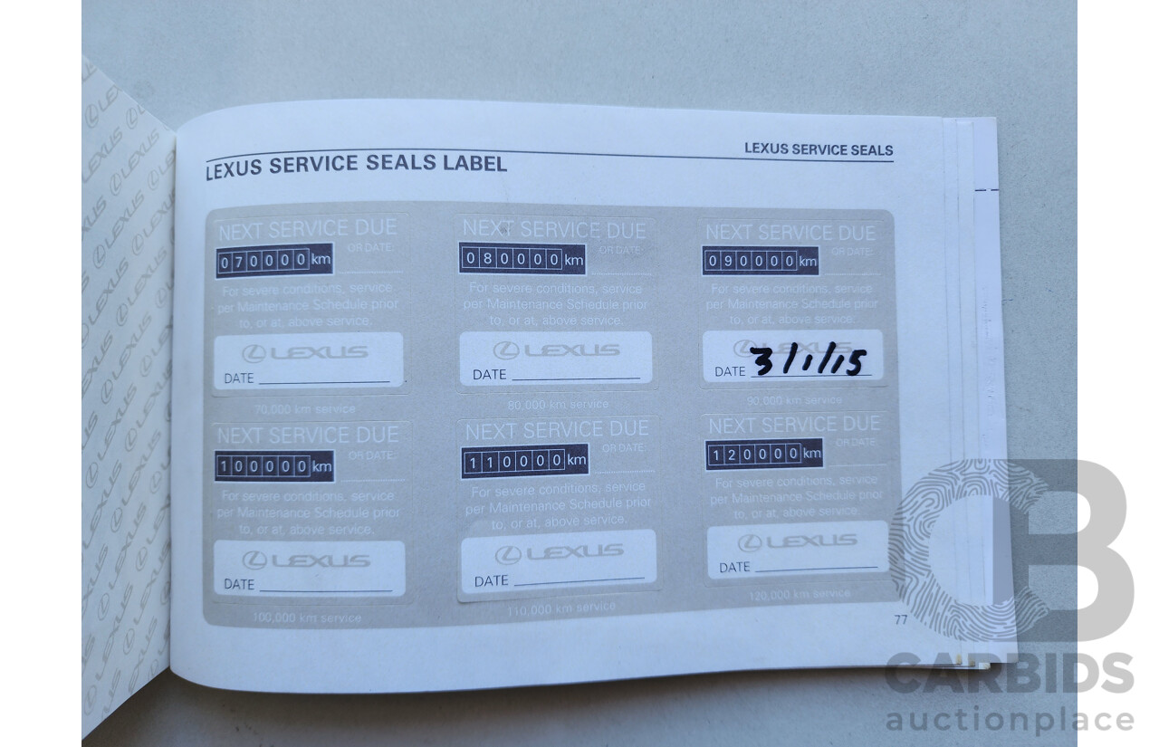 11/2004 Lexus Rx330 Sports MCU38R 4d Wagon White 3.3L