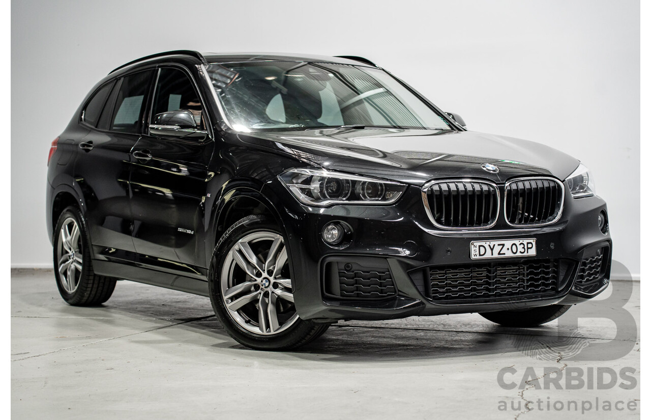 07/2018 BMW X1 SDrive 18d F48 M-Sport Pack 4d Wagon Black Sapphire Metallic Turbo Diesel 2.0L