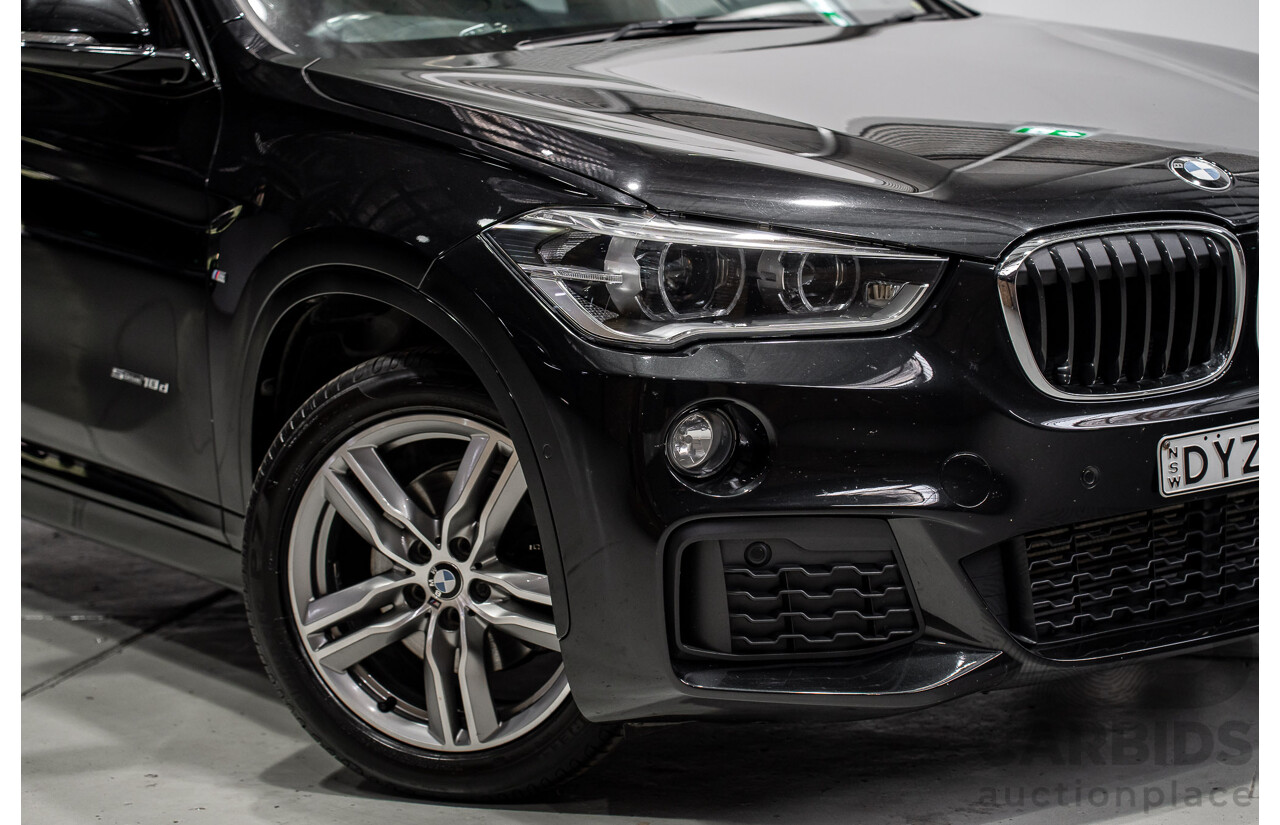 07/2018 BMW X1 SDrive 18d F48 M-Sport Pack 4d Wagon Black Sapphire Metallic Turbo Diesel 2.0L