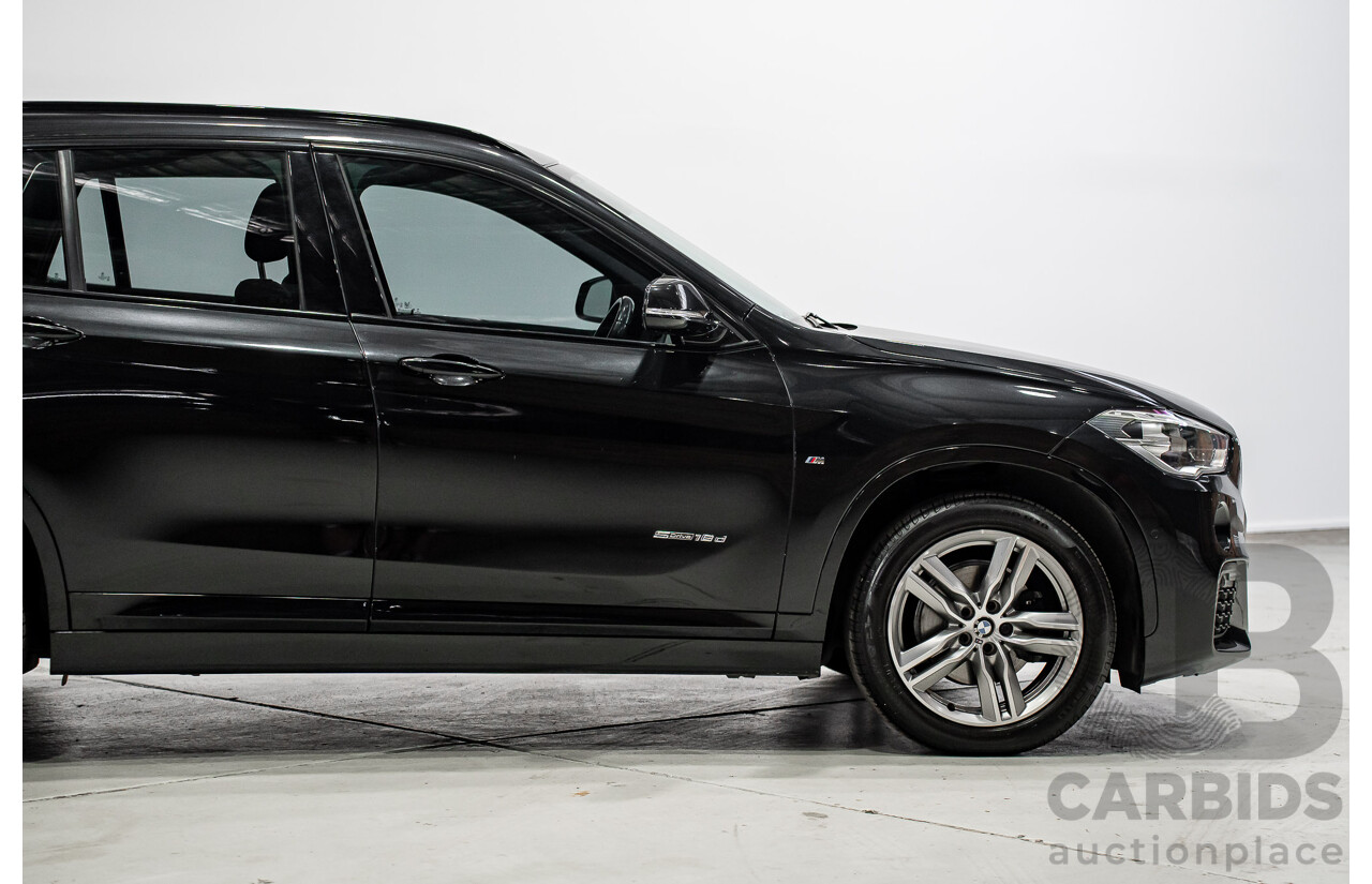 07/2018 BMW X1 SDrive 18d F48 M-Sport Pack 4d Wagon Black Sapphire Metallic Turbo Diesel 2.0L