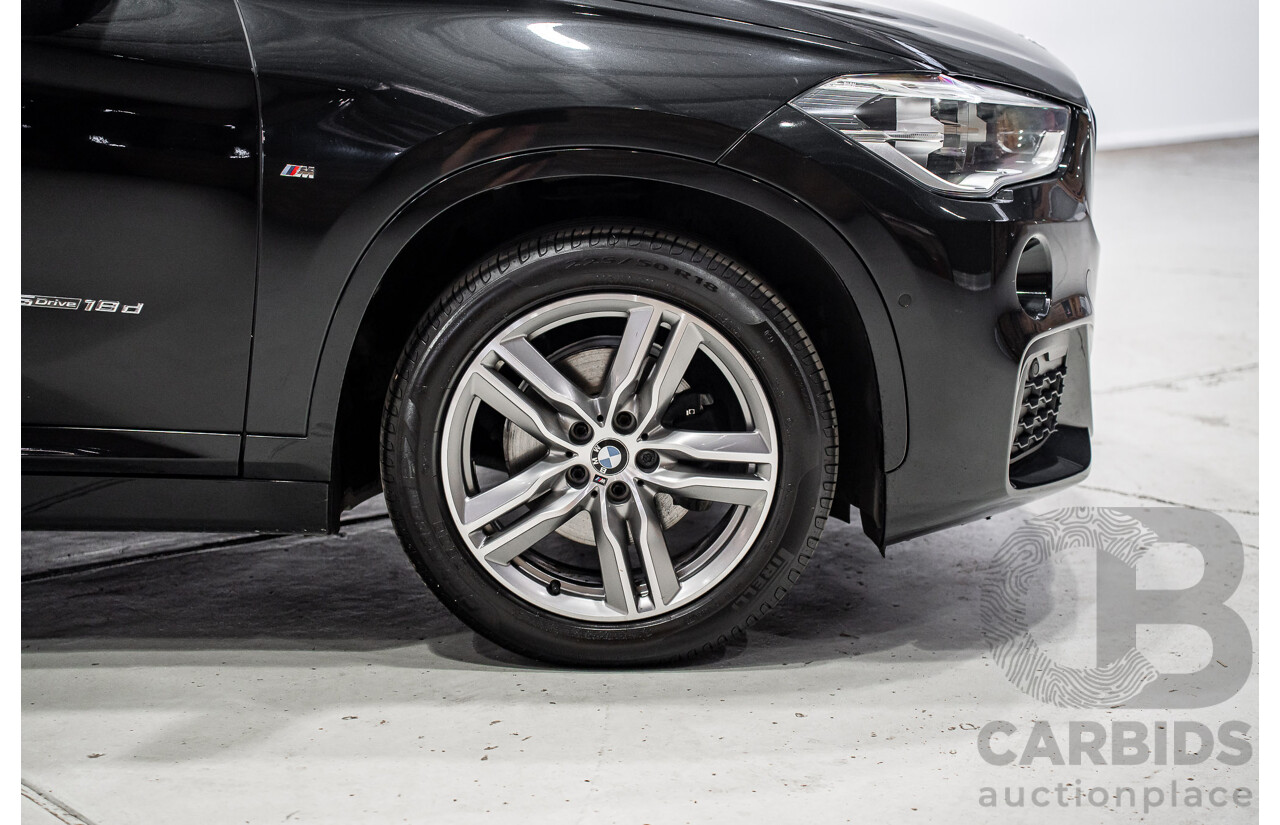 07/2018 BMW X1 SDrive 18d F48 M-Sport Pack 4d Wagon Black Sapphire Metallic Turbo Diesel 2.0L