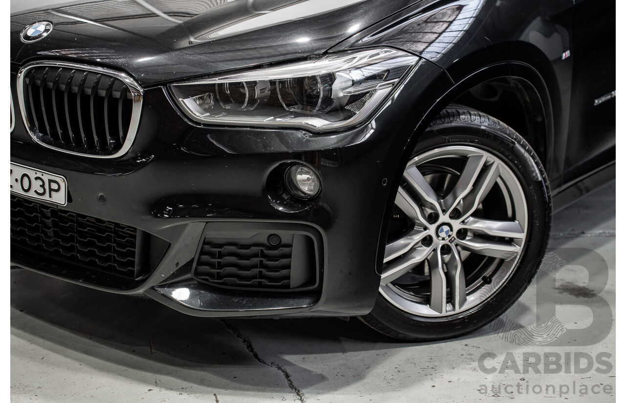 07/2018 BMW X1 SDrive 18d F48 M-Sport Pack 4d Wagon Black Sapphire Metallic Turbo Diesel 2.0L
