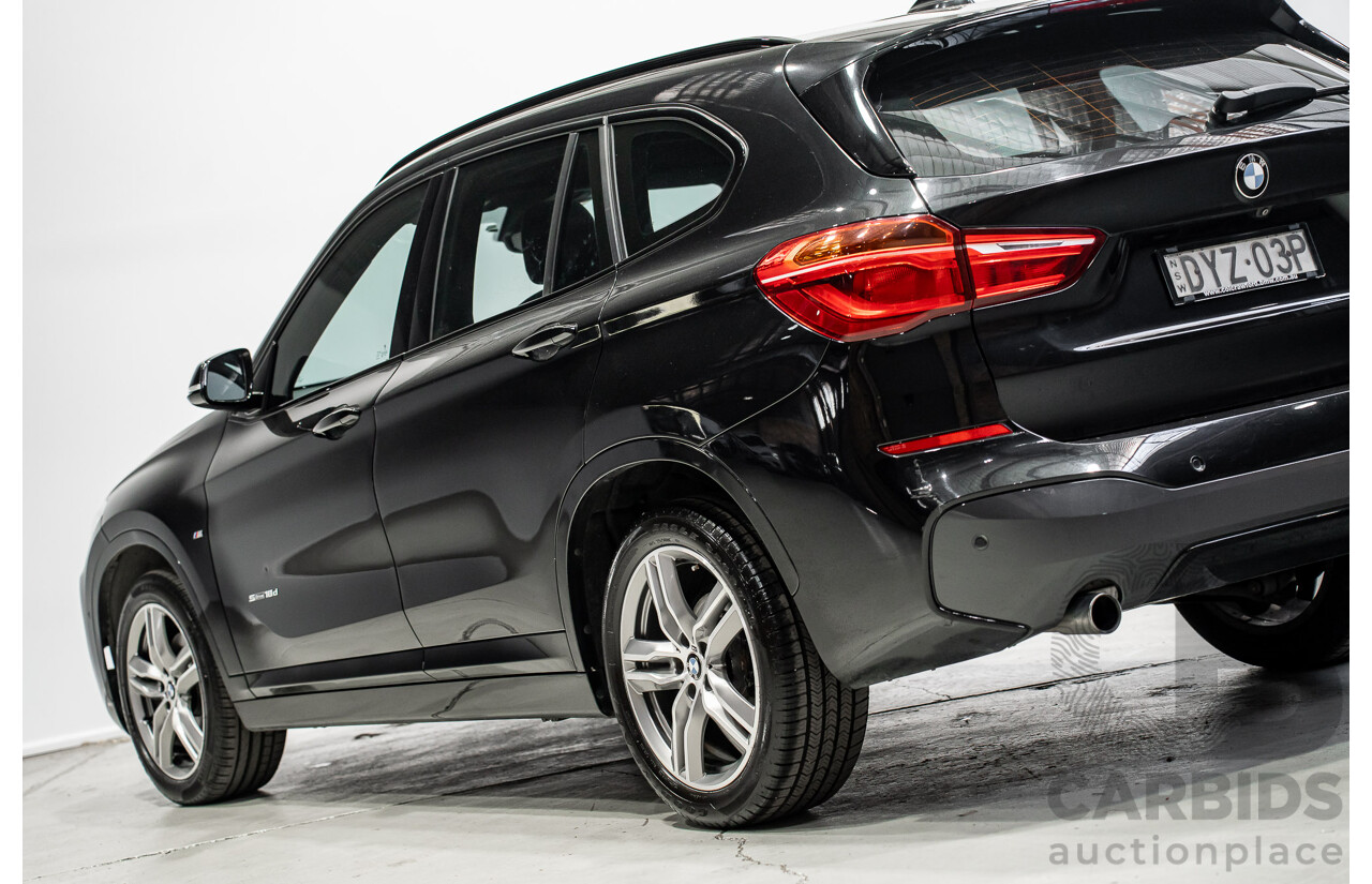 07/2018 BMW X1 SDrive 18d F48 M-Sport Pack 4d Wagon Black Sapphire Metallic Turbo Diesel 2.0L