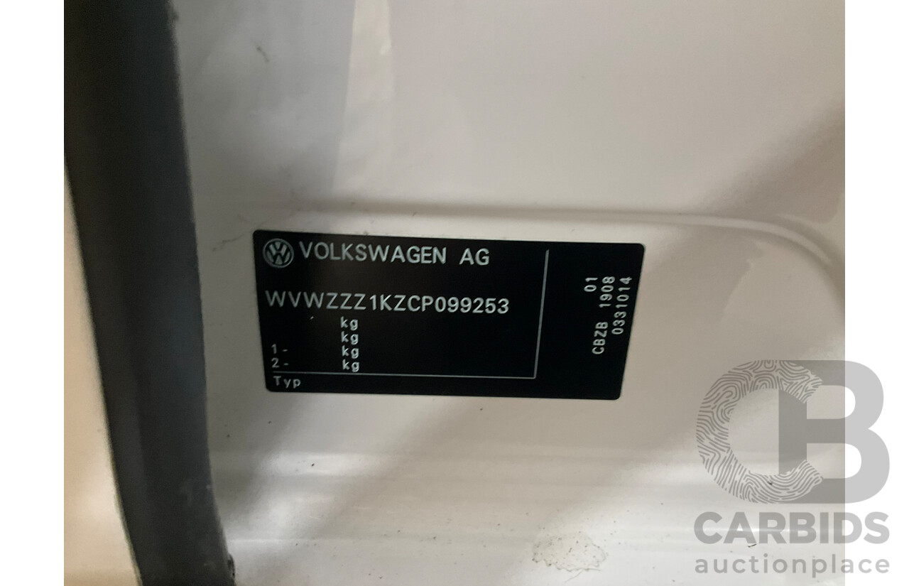 03/2012 Volkswagen Golf 77 TSI 1K MY12 5d Hatchback White 1.2L