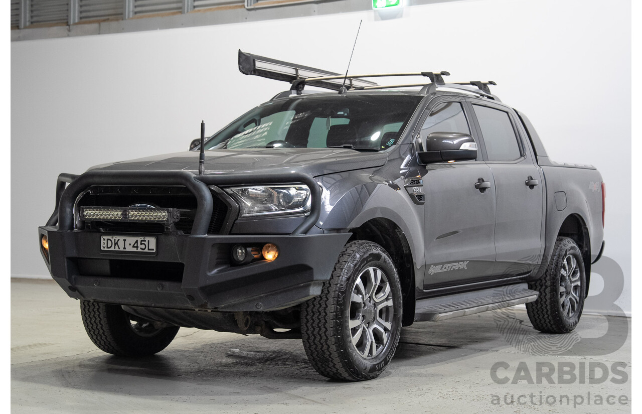 10/2016 Ford Ranger WILDTRAK (4x4) PX MKII MY17 Dual Cab P/Up Grey 3.2L
