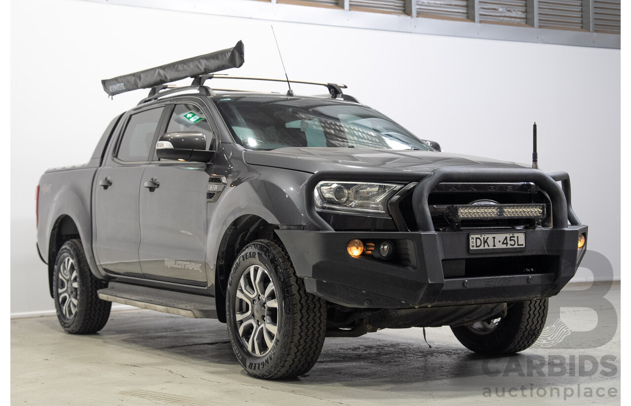 10/2016 Ford Ranger WILDTRAK (4x4) PX MKII MY17 Dual Cab P/Up Grey 3.2L