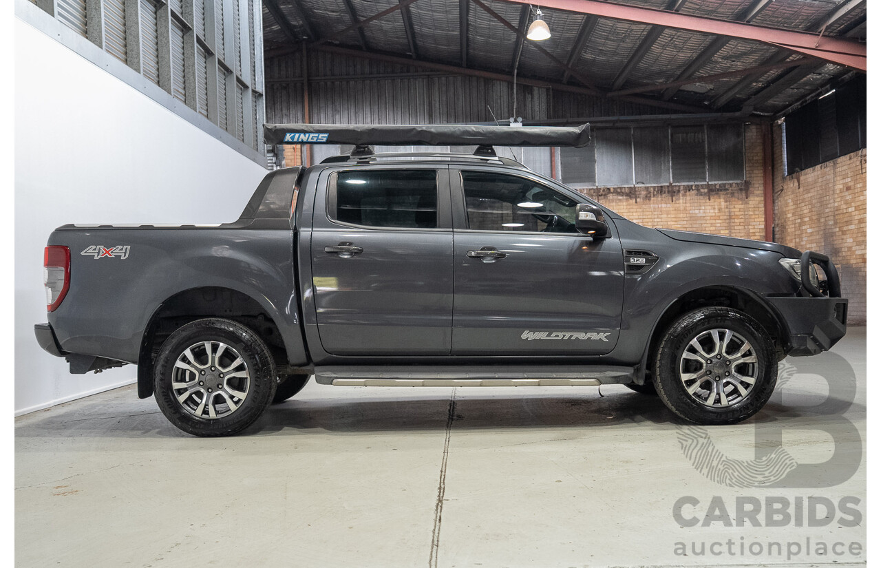 10/2016 Ford Ranger WILDTRAK (4x4) PX MKII MY17 Dual Cab P/Up Grey 3.2L