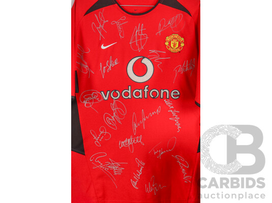 2004 Fa Cup Winners Manchester United 19-Signature Squad-Signed Nike Jersey - Including Cristiano Ronaldo, Sir Alex Ferguson, Ryan Giggs & Roy Keane - With COA