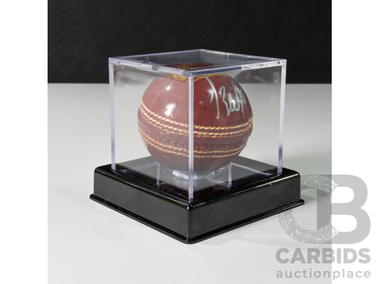 Former Pakistan Cricket Captain & ICC World No. 1 Batsman Babar Azam Signed Slazenger Cricket Ball - With Display Case