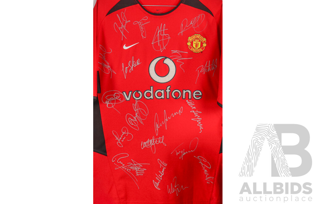 2004 Fa Cup Winners Manchester United 19-Signature Squad-Signed Nike Jersey - Including Cristiano Ronaldo, Sir Alex Ferguson, Ryan Giggs & Roy Keane - With COA