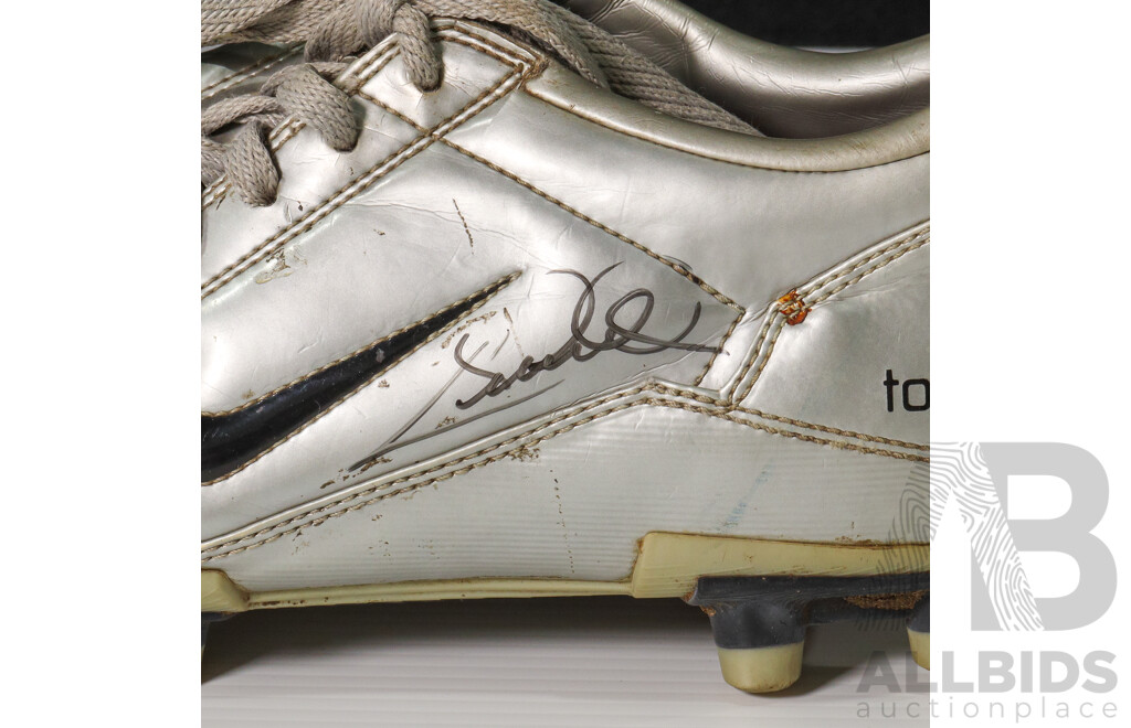 NRL Record 430-Game Player & Australian Captain Cameron Smith - Signed Nike Total 90 Football Boot