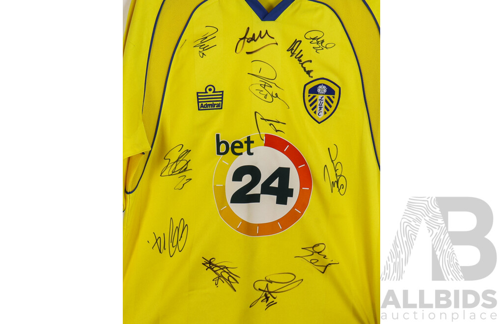 Leeds United 2007/08 Multi-Signed Admiral Football Jersey - With COA
