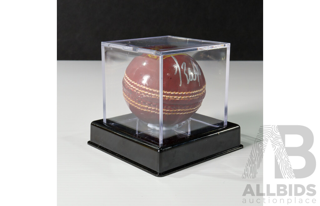 Former Pakistan Cricket Captain & ICC World No. 1 Batsman Babar Azam Signed Slazenger Cricket Ball - With Display Case