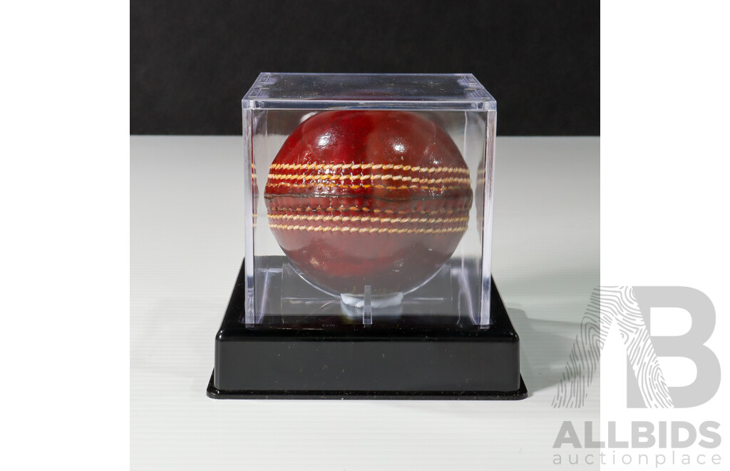 Former Pakistan Cricket Captain & ICC World No. 1 Batsman Babar Azam Signed Slazenger Cricket Ball - With Display Case