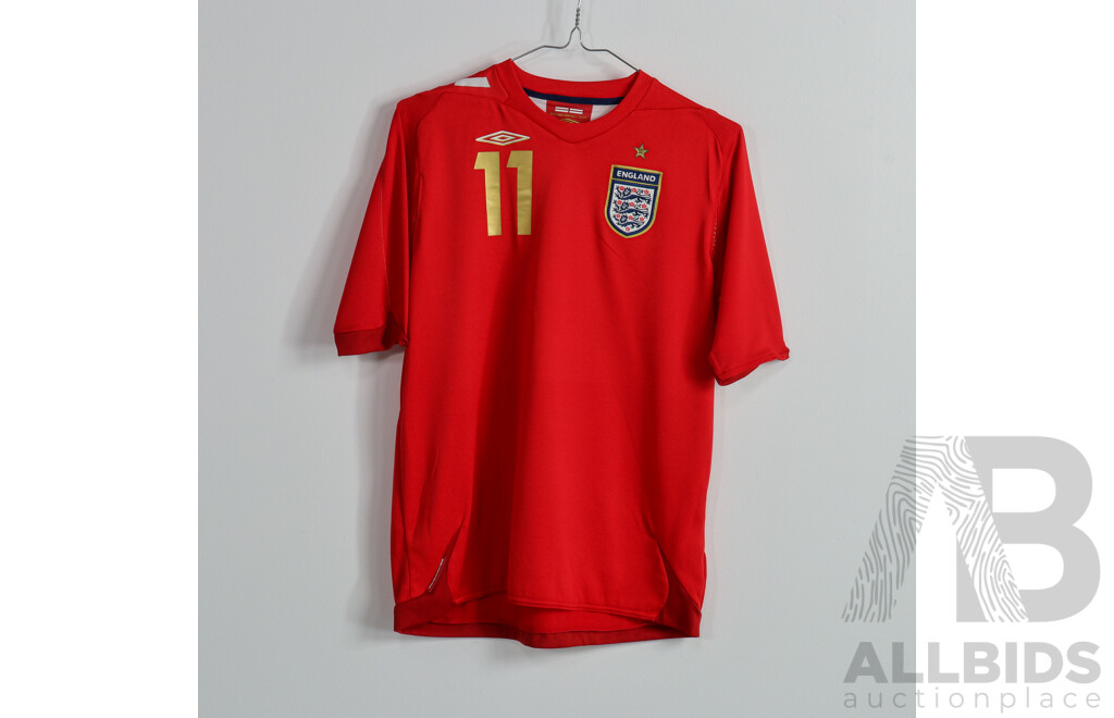 Three -Time Fifa World Cup Player & England International Joe Cole Signed Umbro Jersey - With COA