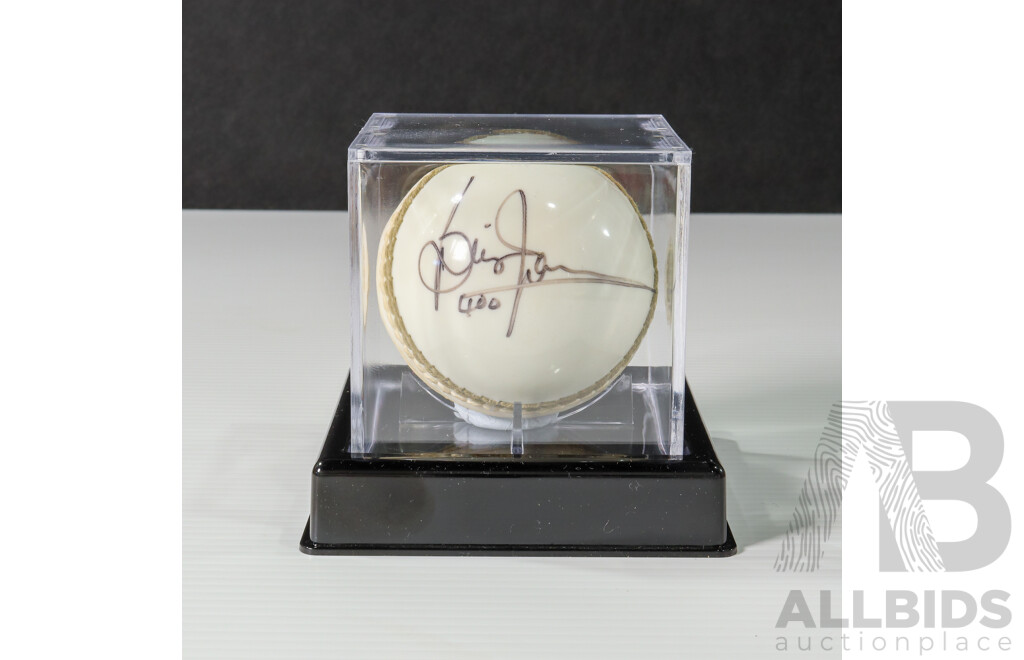 World Record 400 Not Out - Brian Lara Signed Cricket Ball Inscribed 400 - With COA & Display Case