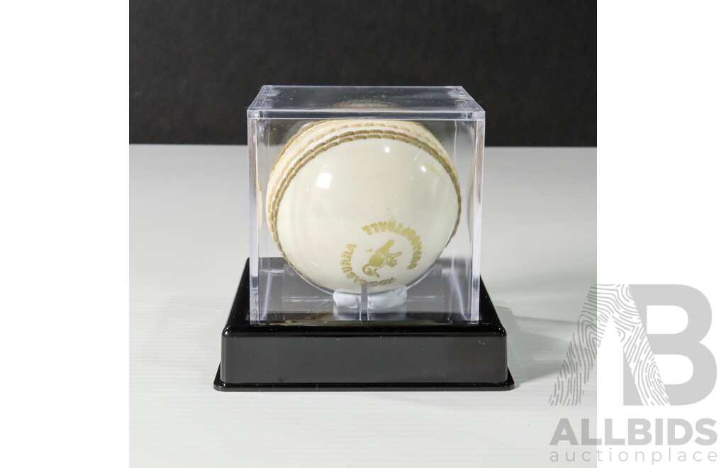 World Record 400 Not Out - Brian Lara Signed Cricket Ball Inscribed 400 - With COA & Display Case