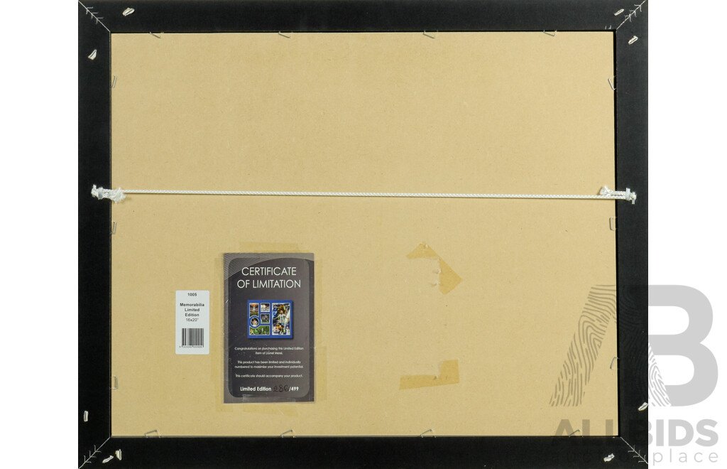 2022 Fifa World Cup Winner Lionel Messi Argentina Framed Commemorative Display - Limited Edition 286/499