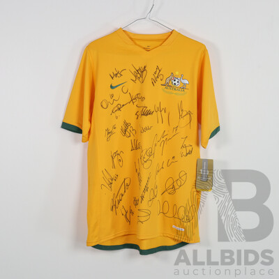 2006 Fifa World Cup Era Australian Socceroos Multi-Signed Nike Jersey