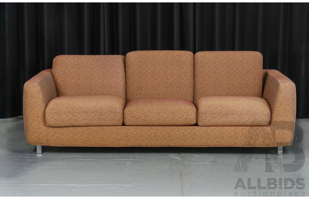 Moroso Italian Designed Fabric Three Seater Lounge