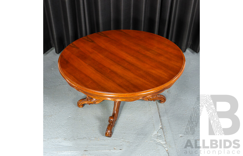 Reproduction Round Mahogany Single Pedestal Coffee Table