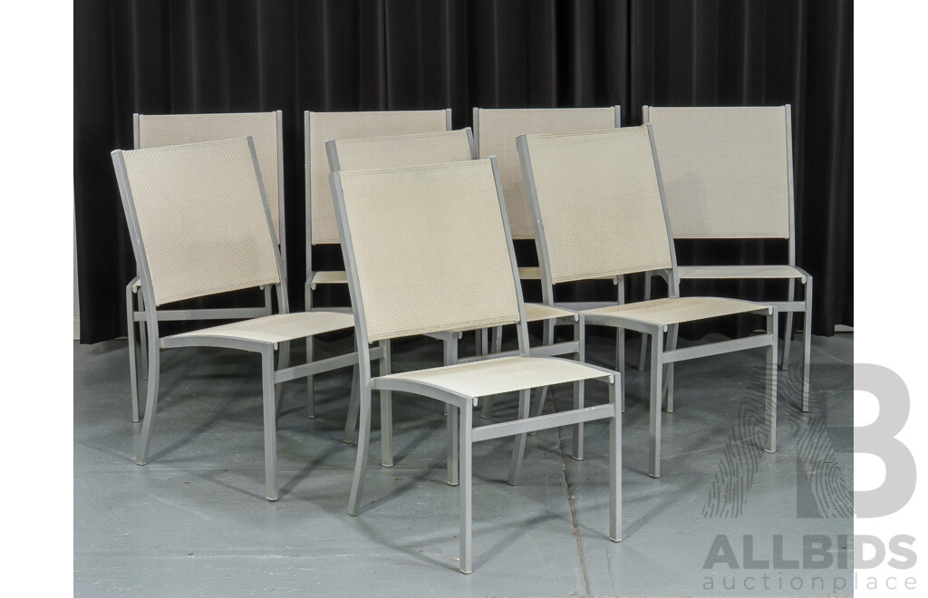 Set of Seven Modern Outdoor Chairs