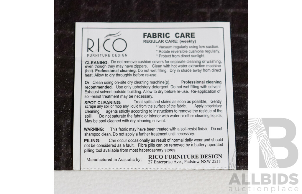 White Leather Two Seater Lounge by Rico Furniture