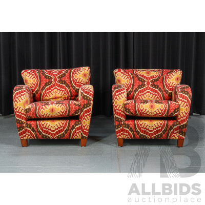 Pair of Modern Fabric Armchairs