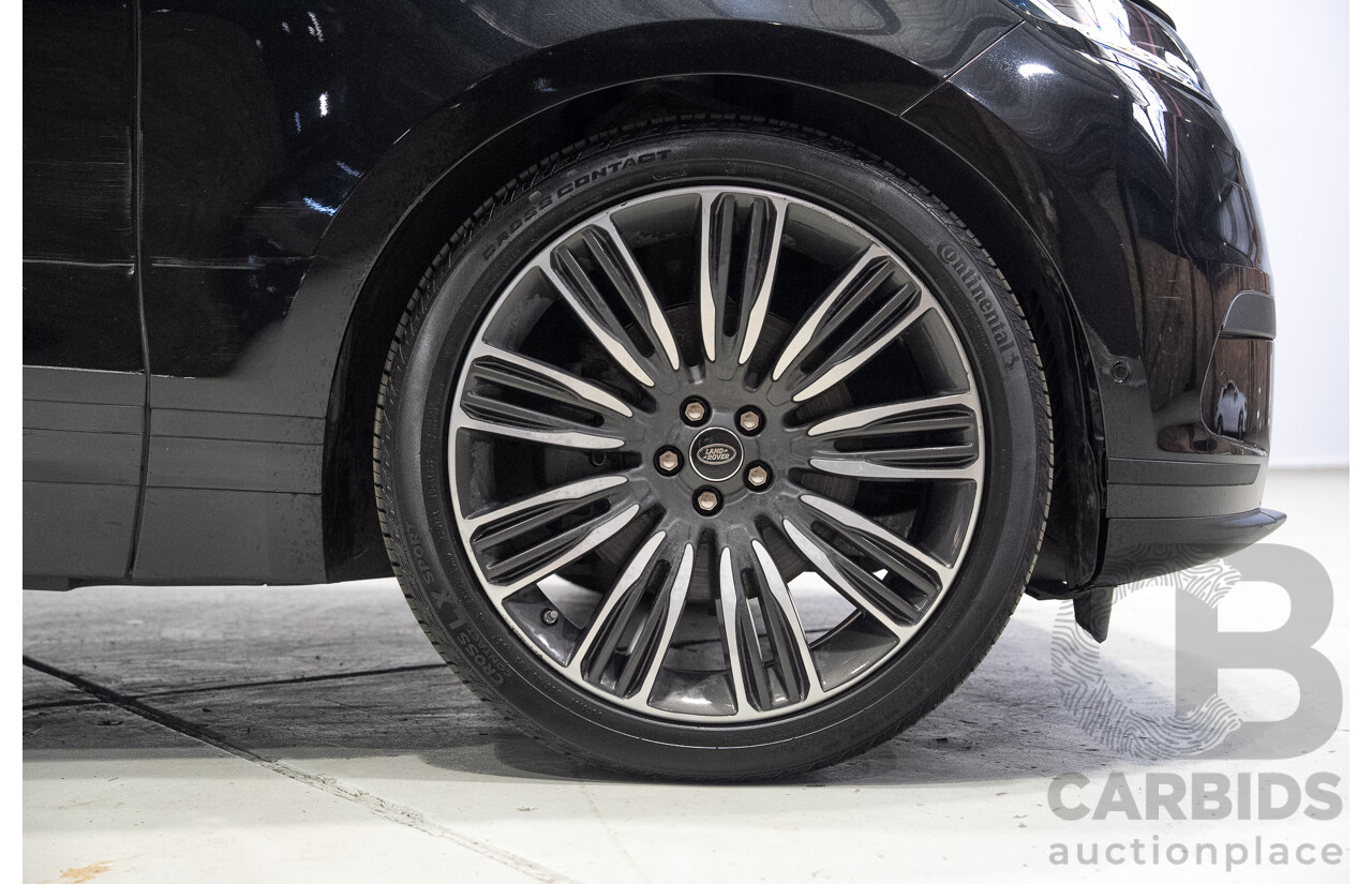 09/2017 Land Rover Range Rover Velar D300 HSE (AWD) L560 MY18 4d Wagon Ultimate Black Metallic Twin Turbo Diesel V6 3.0L