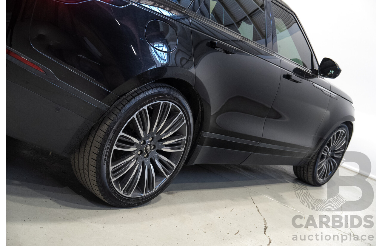 09/2017 Land Rover Range Rover Velar D300 HSE (AWD) L560 MY18 4d Wagon Ultimate Black Metallic Twin Turbo Diesel V6 3.0L