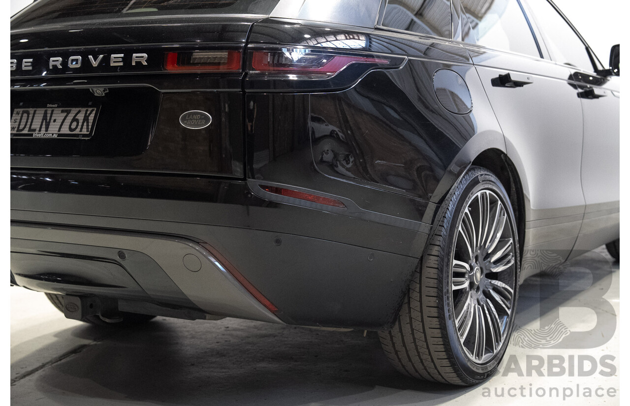 09/2017 Land Rover Range Rover Velar D300 HSE (AWD) L560 MY18 4d Wagon Ultimate Black Metallic Twin Turbo Diesel V6 3.0L