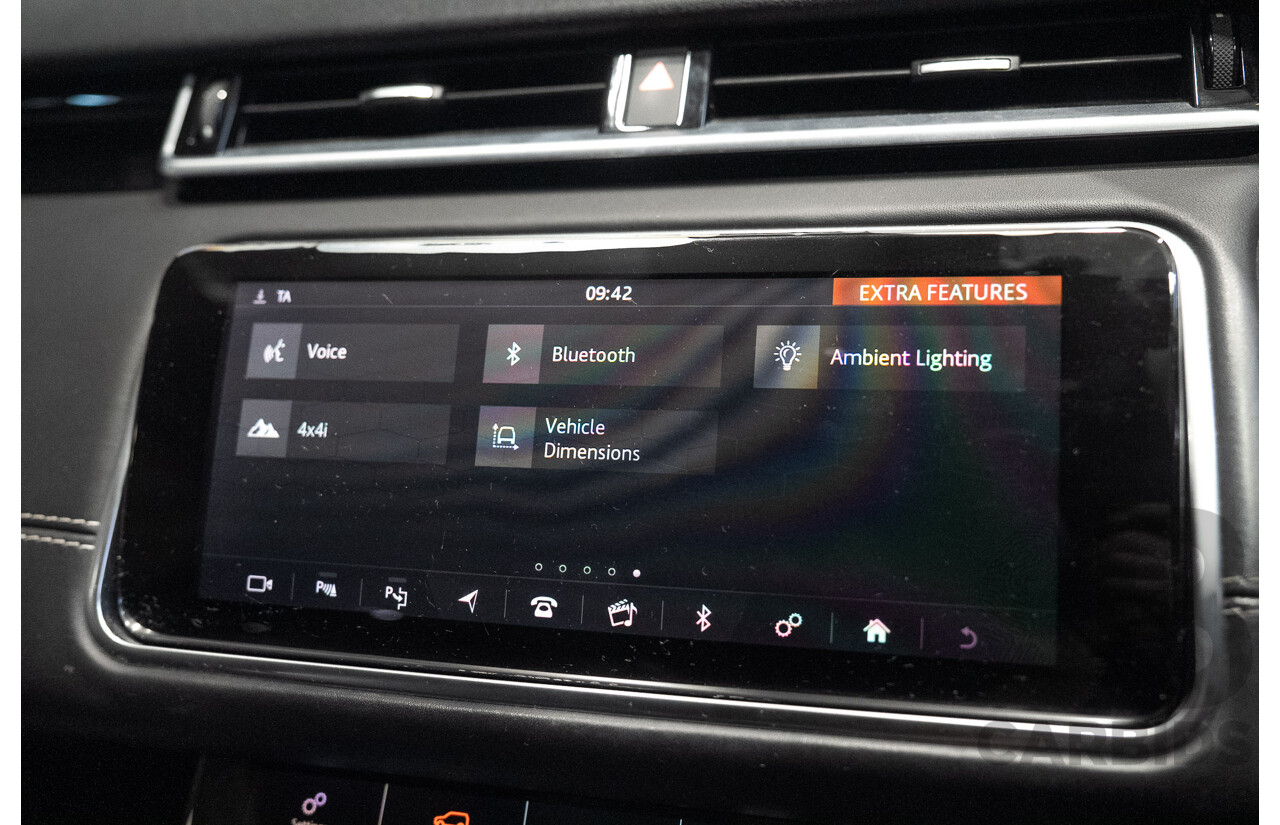 09/2017 Land Rover Range Rover Velar D300 HSE (AWD) L560 MY18 4d Wagon Ultimate Black Metallic Twin Turbo Diesel V6 3.0L