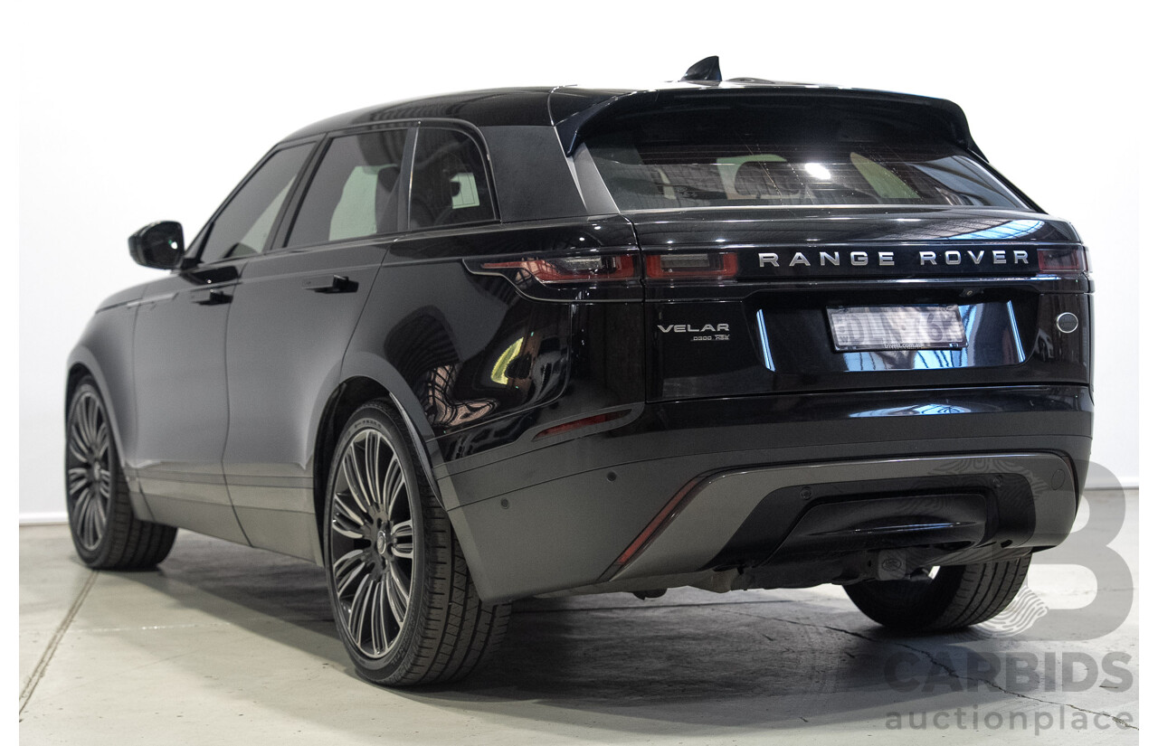 09/2017 Land Rover Range Rover Velar D300 HSE (AWD) L560 MY18 4d Wagon Ultimate Black Metallic Twin Turbo Diesel V6 3.0L