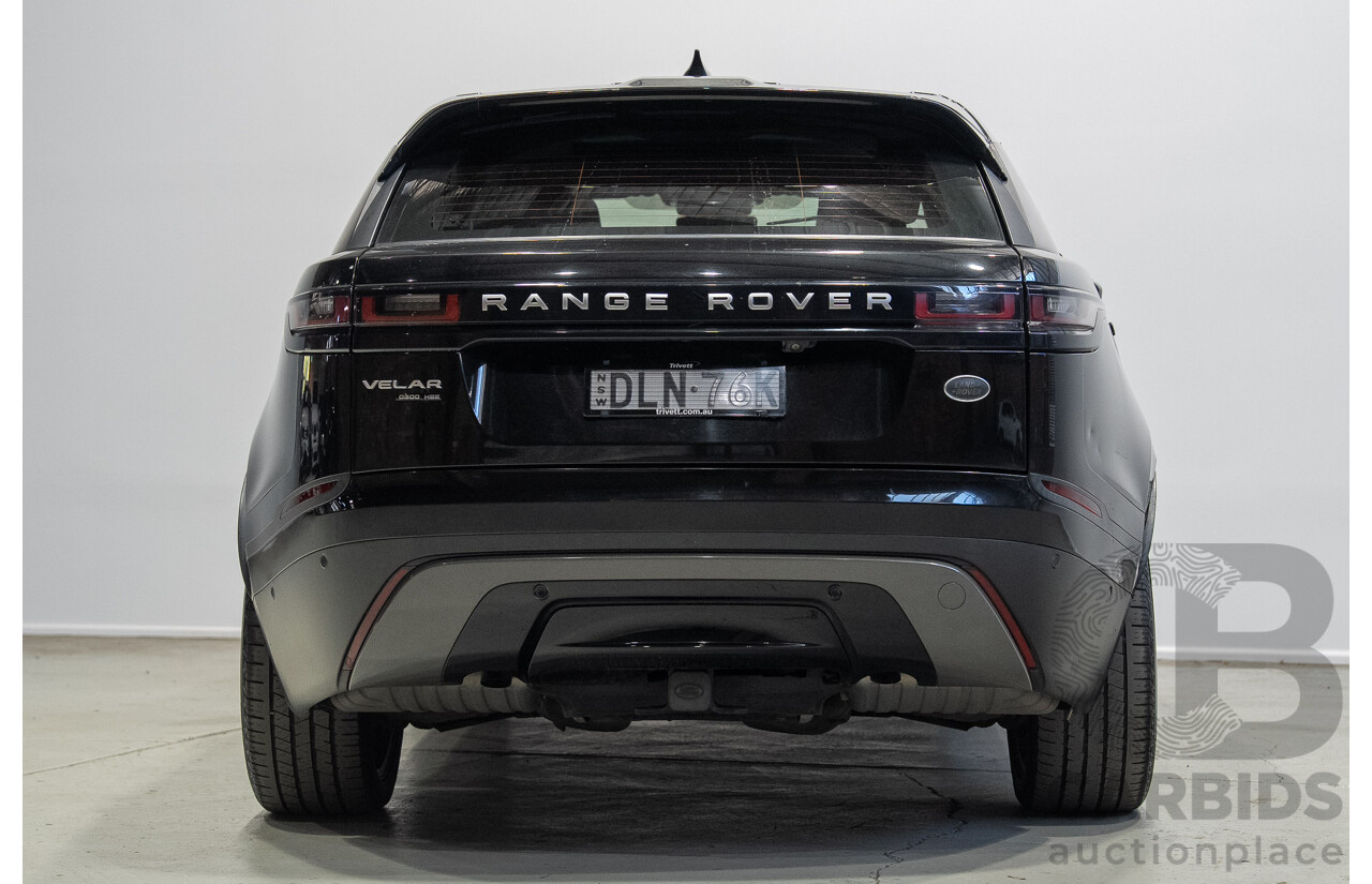 09/2017 Land Rover Range Rover Velar D300 HSE (AWD) L560 MY18 4d Wagon Ultimate Black Metallic Twin Turbo Diesel V6 3.0L