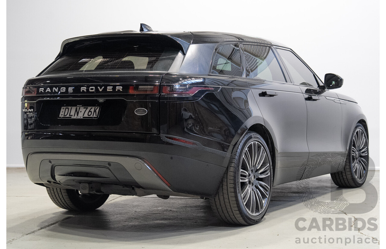 09/2017 Land Rover Range Rover Velar D300 HSE (AWD) L560 MY18 4d Wagon Ultimate Black Metallic Twin Turbo Diesel V6 3.0L