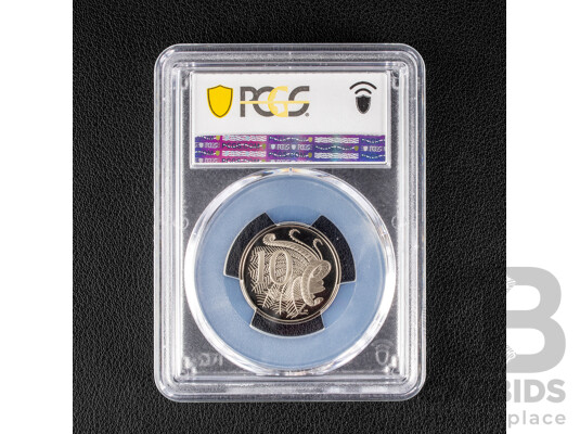 Australian 1970 Ten Cent Coin, Graded PCGS PR69DCAM