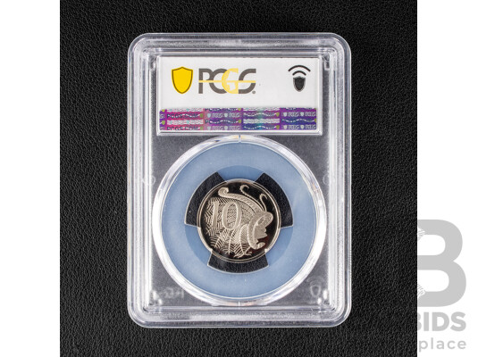 Australian 1972 Ten Cent Coin, Graded PCGS PR69DCAM
