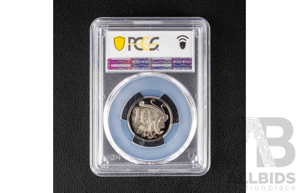 Australian 1973 Ten Cent Coin, Graded PCGS PR69DCAM