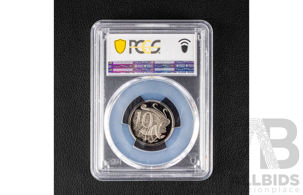 Australian 1974 Ten Cent Coin, Graded PCGS PR69DCAM