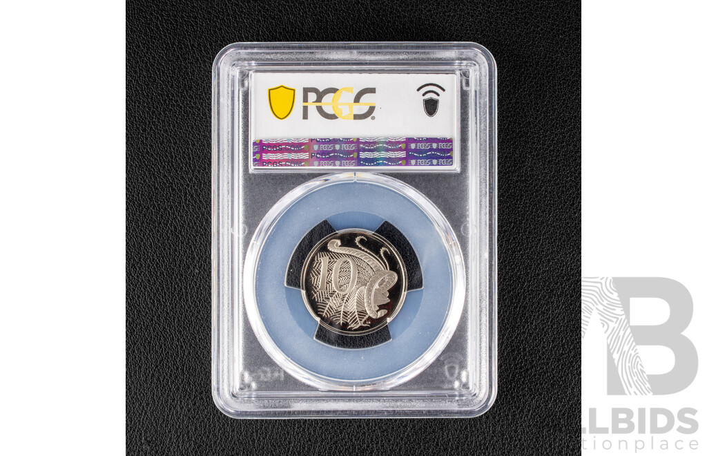 Australian 1972 Ten Cent Coin, Graded PCGS PR69DCAM