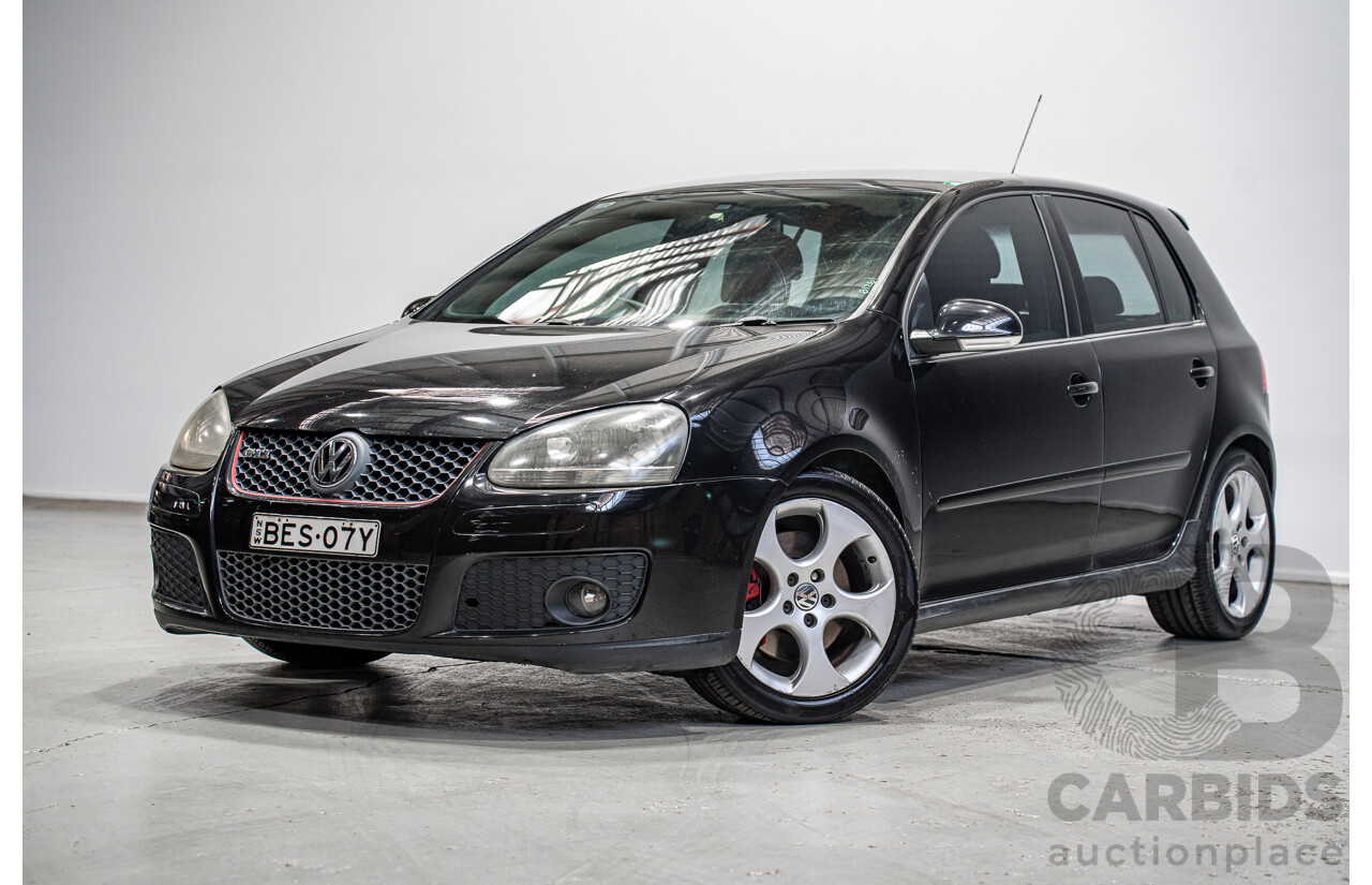 1/2008 Volkswagen Golf GTi 1K MY08 5d Hatchback Black Magic Pearlescent Turbo 2.0L