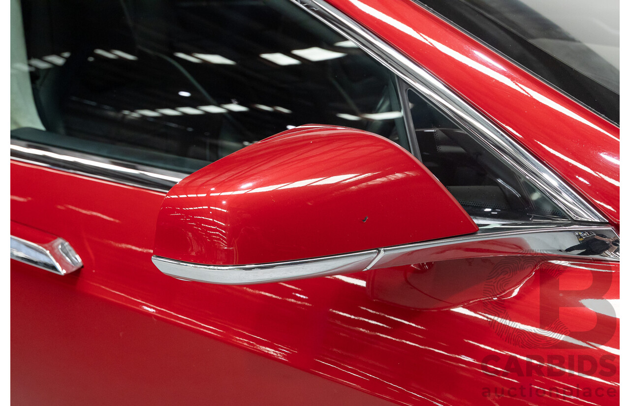 10/2015 Tesla Model S P85D (AWD) 4d Hatchback Sunset Red Metallic - Dedicated Electric EV 376kW