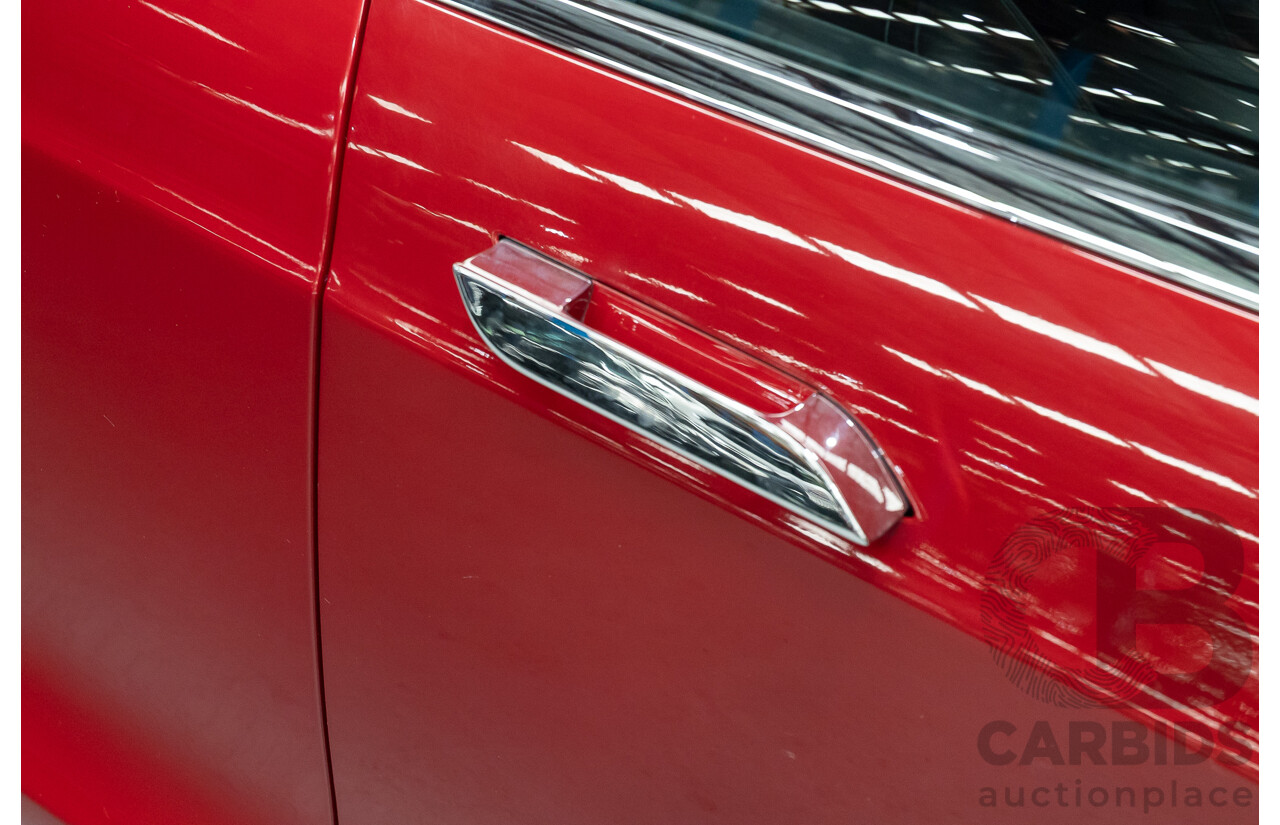 10/2015 Tesla Model S P85D (AWD) 4d Hatchback Sunset Red Metallic - Dedicated Electric EV 376kW