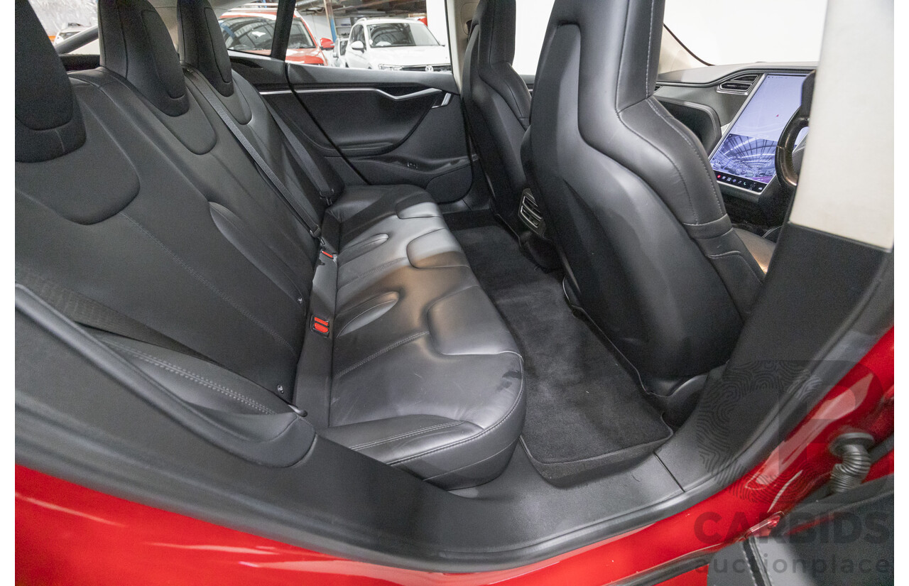 10/2015 Tesla Model S P85D (AWD) 4d Hatchback Sunset Red Metallic - Dedicated Electric EV 376kW