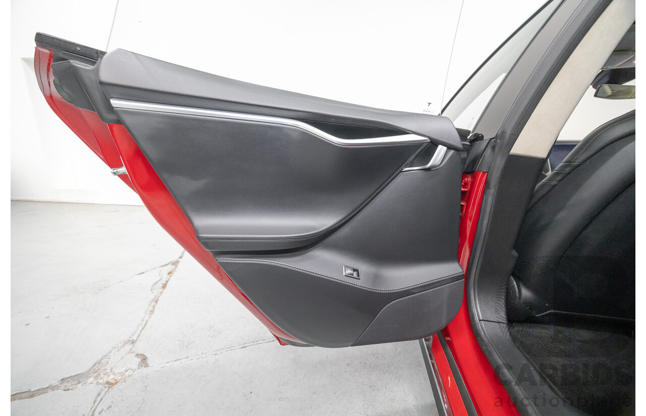 10/2015 Tesla Model S P85D (AWD) 4d Hatchback Sunset Red Metallic - Dedicated Electric EV 376kW