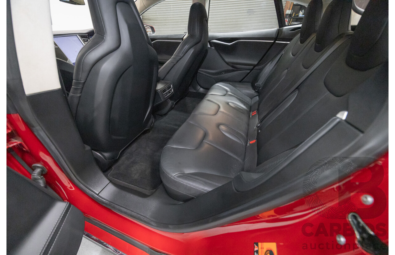 10/2015 Tesla Model S P85D (AWD) 4d Hatchback Sunset Red Metallic - Dedicated Electric EV 376kW