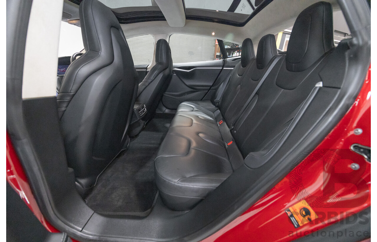 10/2015 Tesla Model S P85D (AWD) 4d Hatchback Sunset Red Metallic - Dedicated Electric EV 376kW