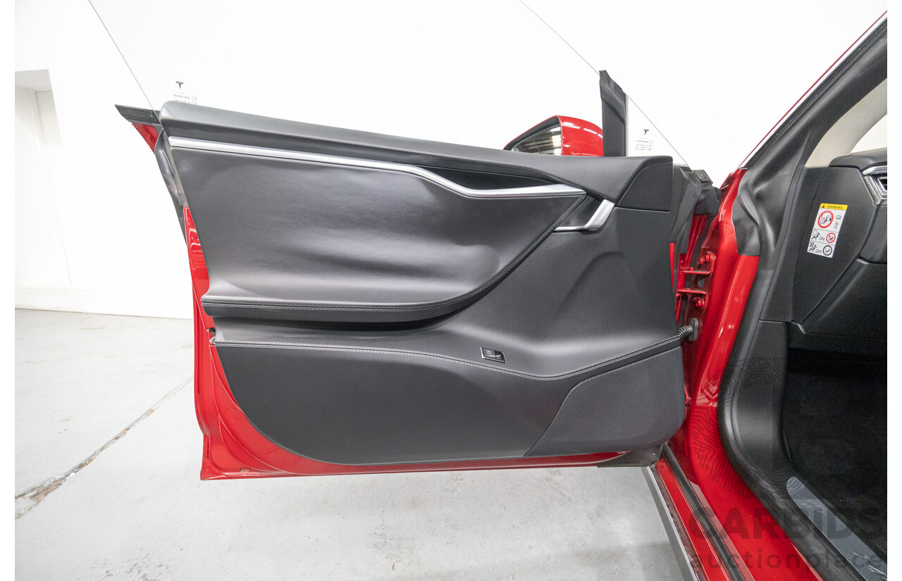 10/2015 Tesla Model S P85D (AWD) 4d Hatchback Sunset Red Metallic - Dedicated Electric EV 376kW